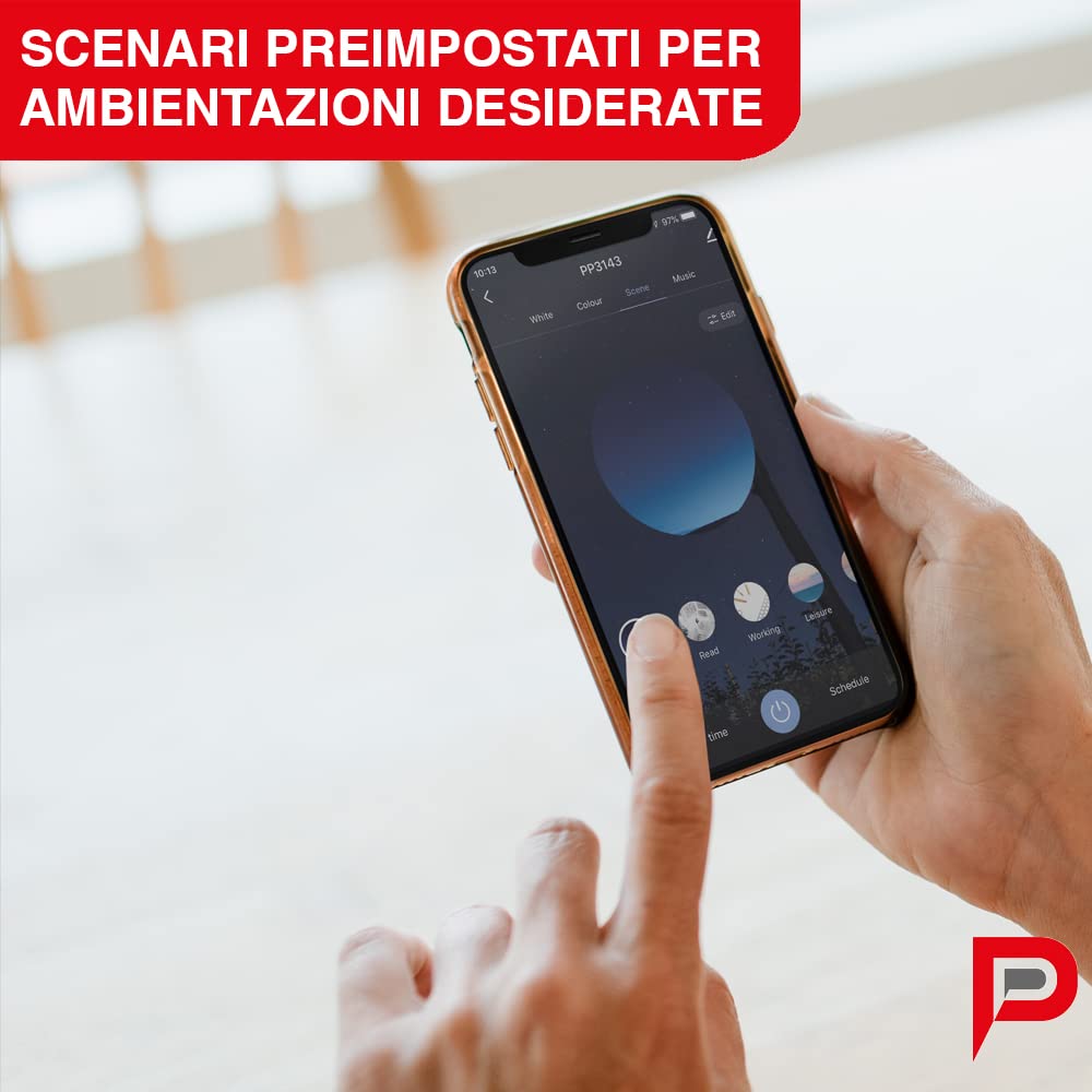Poly Pool PP3143 - Proiettore Wi-Fi da Esterno LED 24W - Faro Luce Variabile RGB+CW Dimmerabile - Con Dissipatore di Calore e Staffa in Alluminio - SMART