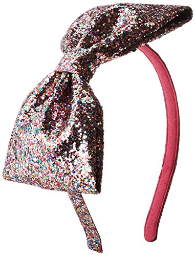 kate spade new york Baby Girls' Large Bow Headband Ksaog0553, Multi Glitter, One Size