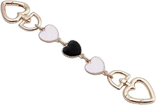 Miniatura 8 de LOHGOU Correa de cadena para monedero, con dije de corazón, bolso de mano, cadena corta, extensor de correa de hombro (2 unidades, rojo, blanco,