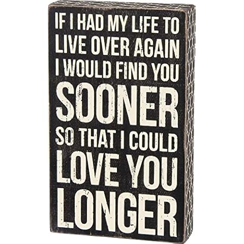 Primitives by Kathy 27283 Classic Box Sign, I Could Love You Longer Cover