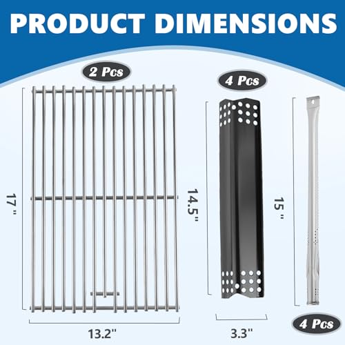 Image of SafBbcue Replacement Parts Kit for Nexgrill 4 burner 720-0830A 720-0830H 720-0783E 720-0783C 720-0830D Parts, Kenmore 122.33492410 122.33492411, Master Forge 1010037, BHG 720-0783W Replacement Parts