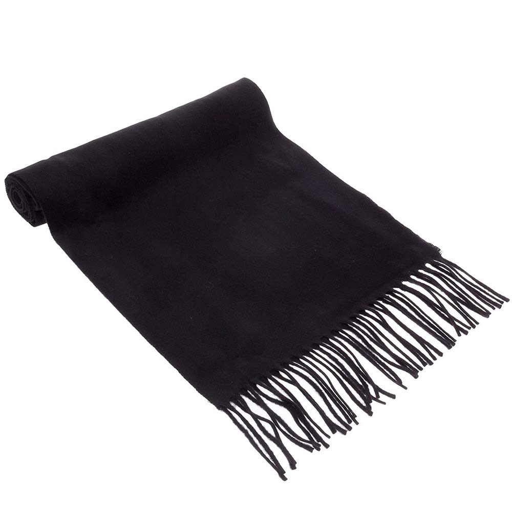 Long Stoles Lady Women Fashion Cashmere Pashmina Scarf Wrap Shawl (Black)