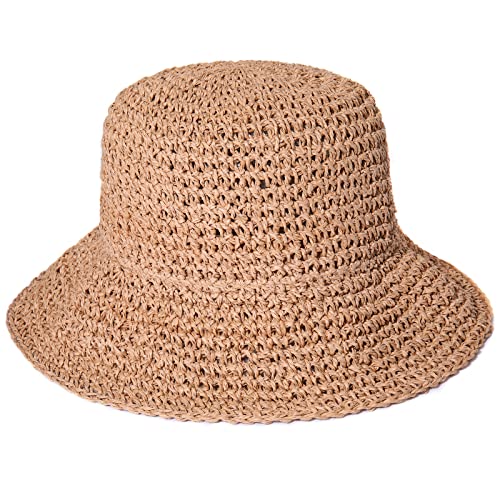 Sombrero de paja para mujer con ala ancha miniatura 2