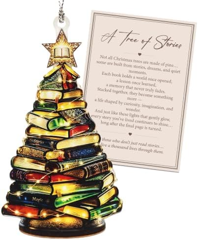 Book Lovers Gifts Christmas Ornaments - Christmas Book Ornaments ...
