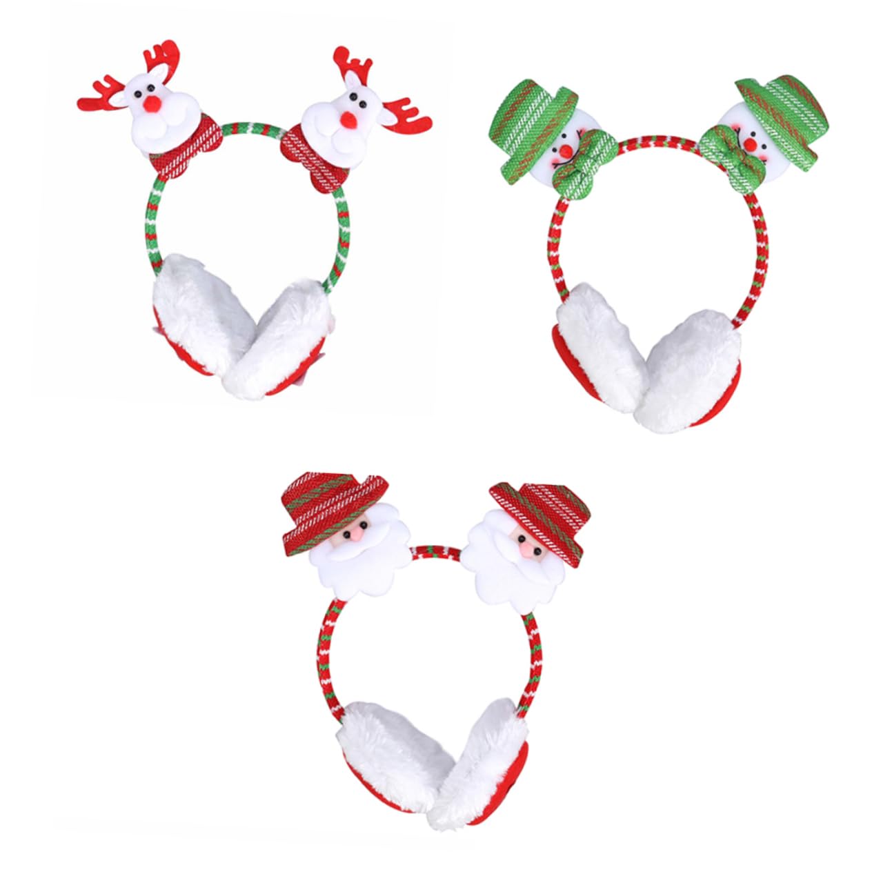 Orejeras de invierno con astas navideñas ideales para paseos y eventos navideños 8