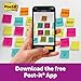 Post-it Super Sticky Notes, 3x3 in, 12 Pads, 2X The Sticking Power, Supernova Neons, Bright Colors, Recyclable (654-12SSMIA)