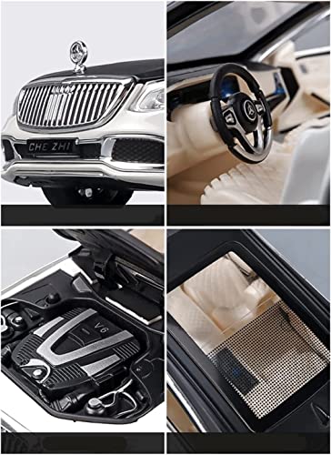 Image of Invite Car Model 1:24 Mercedees Maybach S600 Alloy Metal Car Model Diecast Toy with Sound and Light Great Gift for Boys and Girls Above 3 Years【Colors as Per Stock】