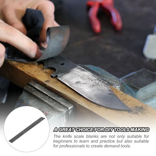PATIKIL E52100-Stahl für die Messerherstellung, 2er-Pack 12 x 1-1/2 x 1/8 warmgewalzter Flachstahl Stahlblech für DIY-Blankblech, professionelle und Hobbynutzung