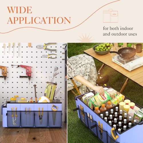 image for HOTOR Large-Capacity Trunk Organizer - Foldable for SUVs & Sedans, Stu