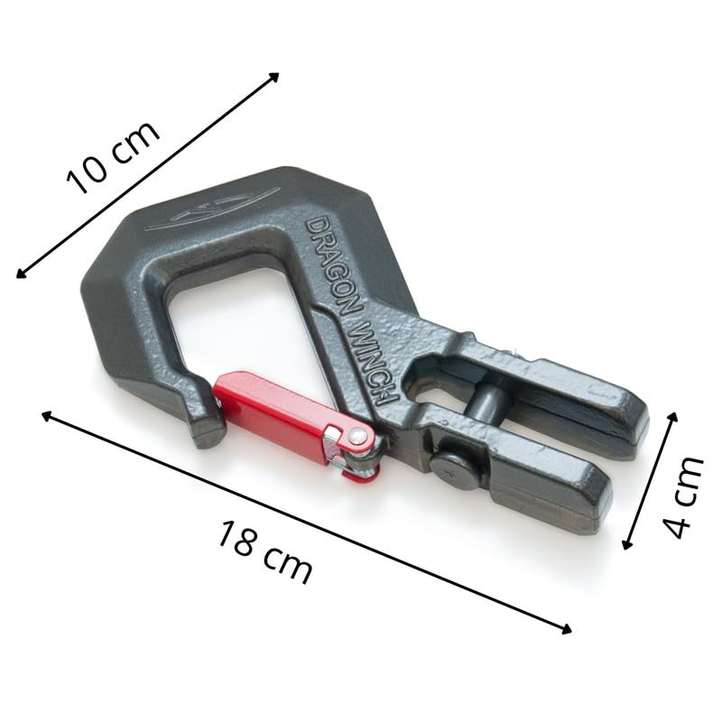 Dragon Winch Gancio per Verricello Offroad 8000-14000 lbs - Gancio Robusto per Fune, Uso Intensivo, Montaggio Sicuro e Affidabile, Universale per Fuoristrada, Accessorio per 4x4, SUV