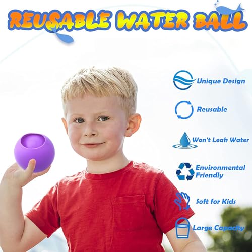 Reusable Water balloons, RoseFlower Water Balloons Quick Fill for Fights - Self Sealing - Summer Toy Backyard Outdoor Game, Beach Pool Bath Lawn Toys Birthday Gift for Kids Boys Girls - image 2