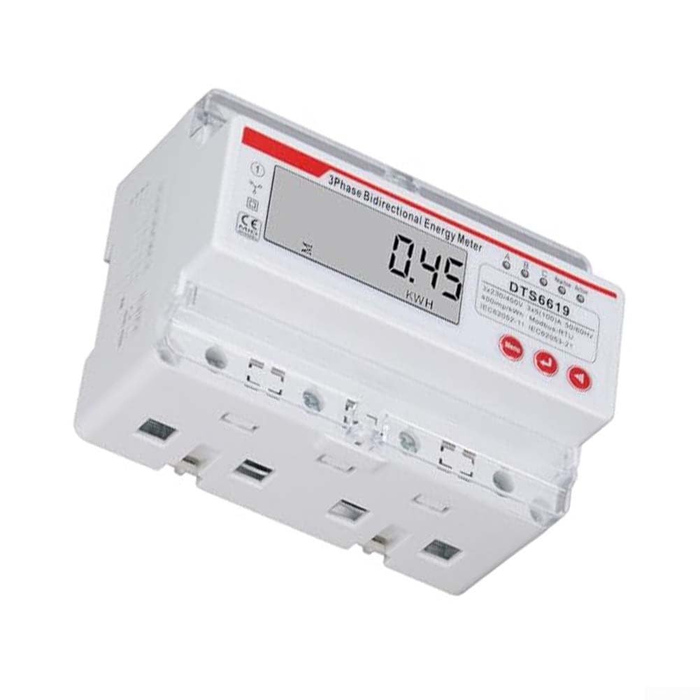 Contatore elettronico multifunzione di elettricità con display LCD retroilluminato, monitor di energia attiva e reattiva di precisione per uso domestico, ufficio, fabbrica, design compatto