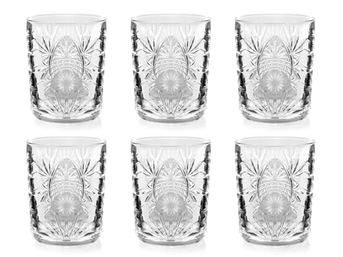 H&H, Set 6 Bicchieri Drink, 35 cl, in vetro, lavabili in lavastoviglie