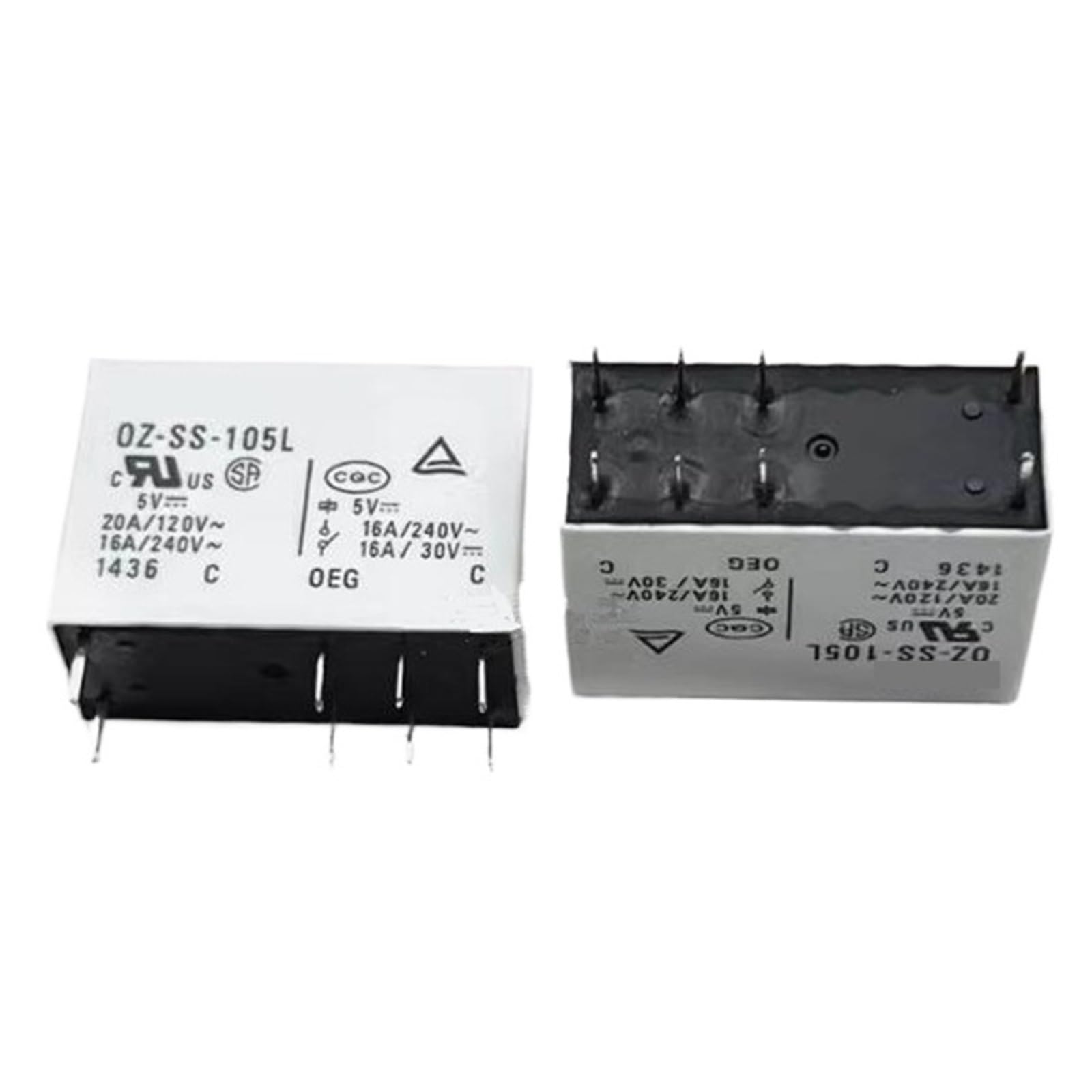 Relay 5V 16A OZ-SS-105L à haute capacité de coupure 8 broches