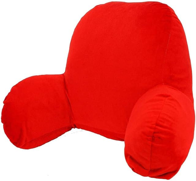 YORKING Reading Pillow 58x40x25cm Backrest Support Pillow Lumbar Cushion Sofa Back Support Chair Bed Car Office Rest Bench Pillow Soft(Red)