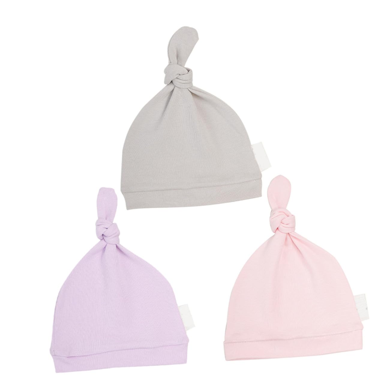 FRCOLOR 3 Sätze Mützen Für Neugeborene Unisex Knotenmütze Weiche Atmungsaktive Kopfbedeckung Für Jungen Für Frühling Herbst Winter 3 Stücke * 3