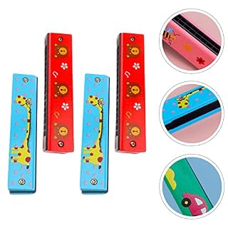 CANIGHT 4 Pièces en Bois Rangées Double Rangée Harmonica Jouet pour Dessin Animé Impression Instrument Enfants Débutant… - Les Beatles, Paul McCartney, John Lennon, RIngo Starr, George Harrison CANIGHT 4 Pièces en Bois Rangées Double Rangée Harmonica Jouet pour Dessin Animé Impression Instrument Enfants Débutant… – Image 5