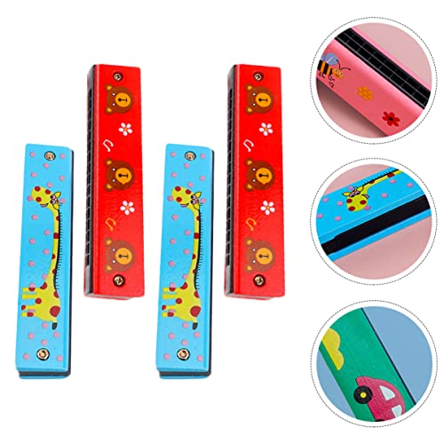 CANIGHT 4 Pièces en Bois Rangées Double Rangée Harmonica Jouet pour Dessin Animé Impression Instrument Enfants Débutant… - Les Beatles, Paul McCartney, John Lennon, RIngo Starr, George Harrison CANIGHT 4 Pièces en Bois Rangées Double Rangée Harmonica Jouet pour Dessin Animé Impression Instrument Enfants Débutant… – Image 6
