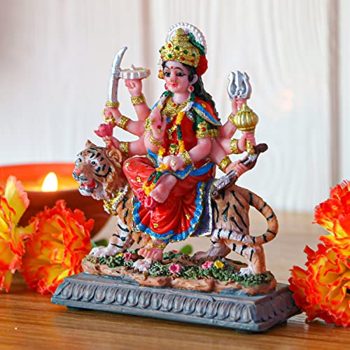 Estatua pequeña de Maa Durga 4.1 pulgadas miniatura 3