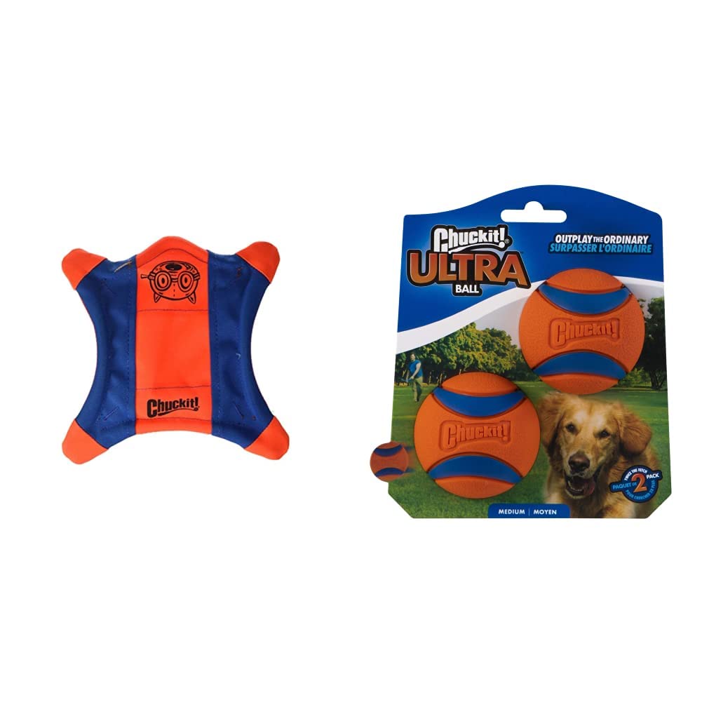 Chuckit Flying Squirrel Dog Toy Size Medium 9 5 Diameter Ultra Ball Dog Toy Medium 2 5 Inch