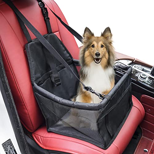 Portador de coche para perros - Bolsa de transporte transpirable para perros gatos,Asiento de coche 2 perros pequeños, asiento trasero para perro cama de viaje asiento para perros, cómodo y seguro