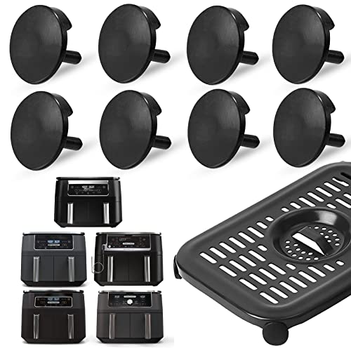 8 Packs Air Fryer Rubber Bumpers for Ninja, Reusable Replacement Heat