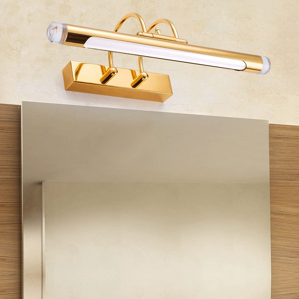 Applique da parete a LED da 6/12 W, lampade da bagno moderne, illuminazione da toeletta dorata for tavolo da toeletta, bagno di servizio(2700-3000Kwarm light,6W)