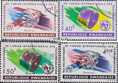 Prophila Collection Ruanda Michel.-No..: 114A-117A (Completa Edizione) 1965 International. Telecommunication Union (Francobolli per i Collezionisti) Spazio