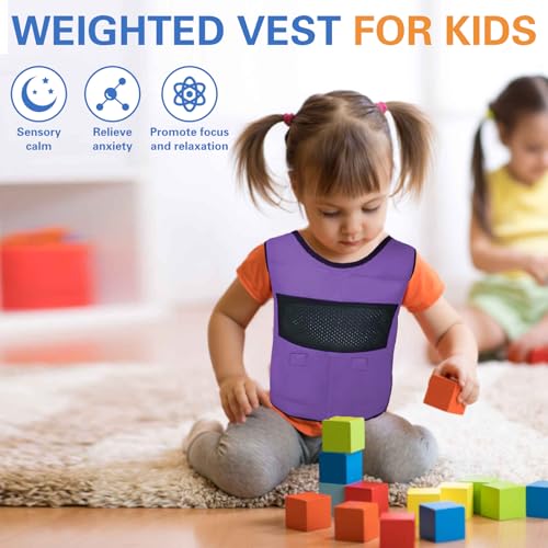 Image of Vest for Kids Including 6 Removable Weights (Purple, Extra Small)