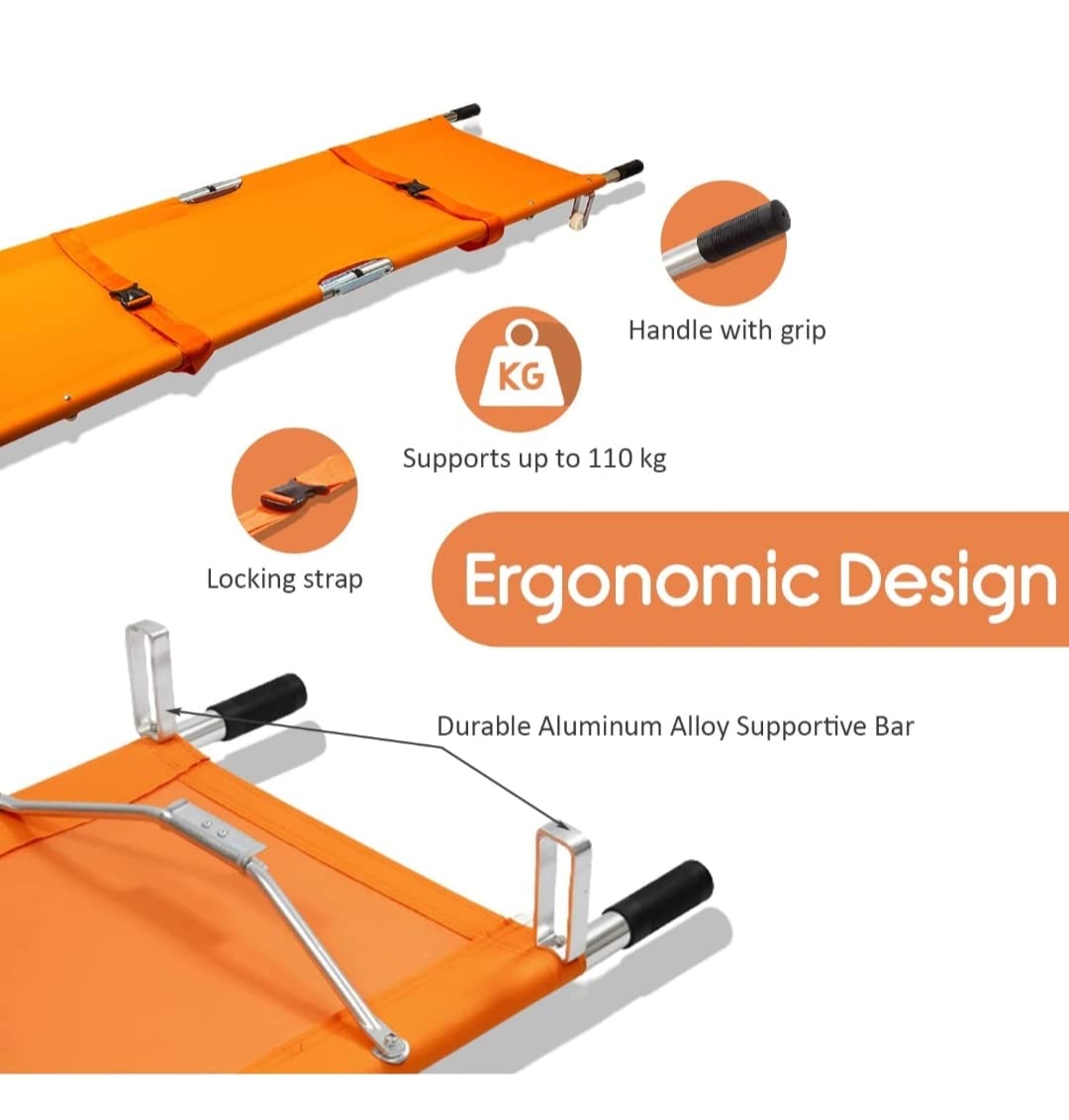 Emergency hospital and medical patients with wheel portable stretcher for transport stretcher with pilxtro double folded handle carry bag (aluminum) Emergency hospital and medical patients with wheel portable stretcher for transport stretcher with pilxtro double folded handle carry bag (aluminum)