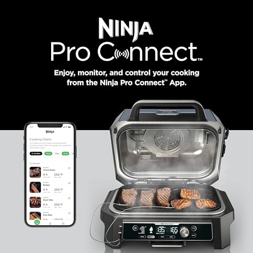 Ninja OG951 Woodfire Pro Connect Premium Xl Outdoor Grill & Smoker, Bluetooth, App Enabled, 7-In-1 Master Grill, Bbq Smoker, Outdoor Air Fryer, Woodfire Technology, 2 Built-In Thermometers thumb #5