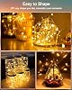 20 paquete de luces de hadas a batería, 3.3 pies 20 LED mini luces en cadena, luces parpadeantes, alambre de cobre, luces de estrellas de luciérnaga para frascos de vidrio, bodas, fiestas, centros de mesa navideños, LED blanco cálido 8