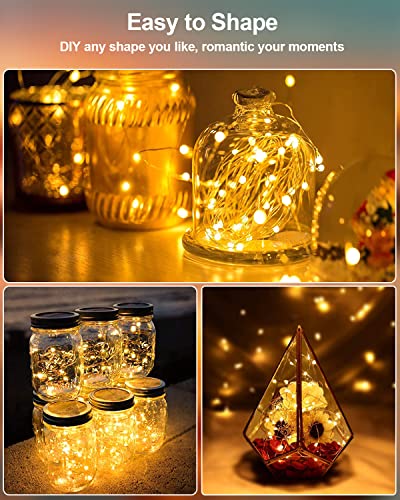 Hobays USKT79-49-198 20 Pack Fairy Lights Battery Operated 3.3Ft 20 Led Mini String Lights Twinkle Lights Copper Wire Firefly Starry Lights For Mason Jars Wedding Party Christmas Centerpiece Table Decorations thumb #3