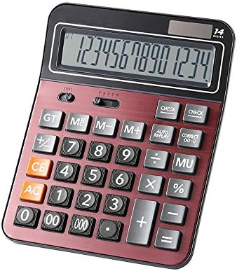 Financial Professional Standard Calculators,Large Calculator,Office/Business/Scientific Desktop Calculator with 14-Digit Large Display, Solar and AAA Battery Dual Power…