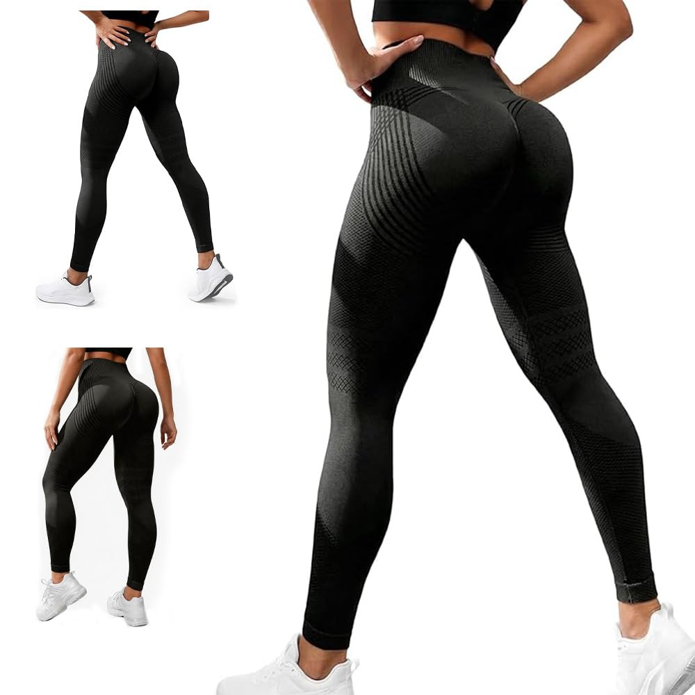 Leggings de compresión 3D anticelulitis para mujer, cintura alta, push up, drenaje linfático, gimnasio, scrunch, deporte, yoga, ropa deportiva, S-M-L