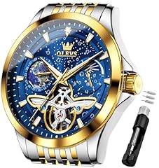 G6705: Two tone strap & blue dial