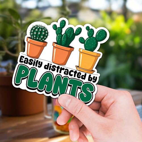 Image of Plant Sticker 8 Pcs (Large Size) Vinyl Stickers Laptop Waterproof Decal for Car Bumper Water Bottle Notebook Luggage Window Funny Party Birthday Decorations - Size 4 Inches