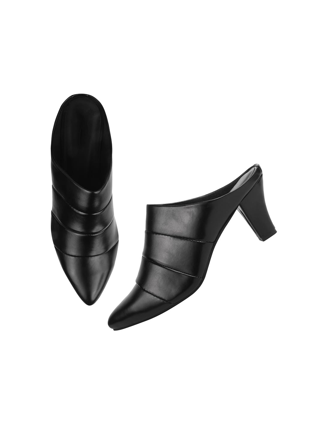 tryme Cone Heel Bellies Mules Fashion Pointed Pump Shoes for Party and Formal Occasions for Girls & Women-picture-38