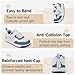 Dr Kong Toddler Boys Girls Shoes Tennis Leather Skate Shoes Casual Fashion Walking Sneakers with Hook and Loop for Toddlers and Little Kids Beige/Blue