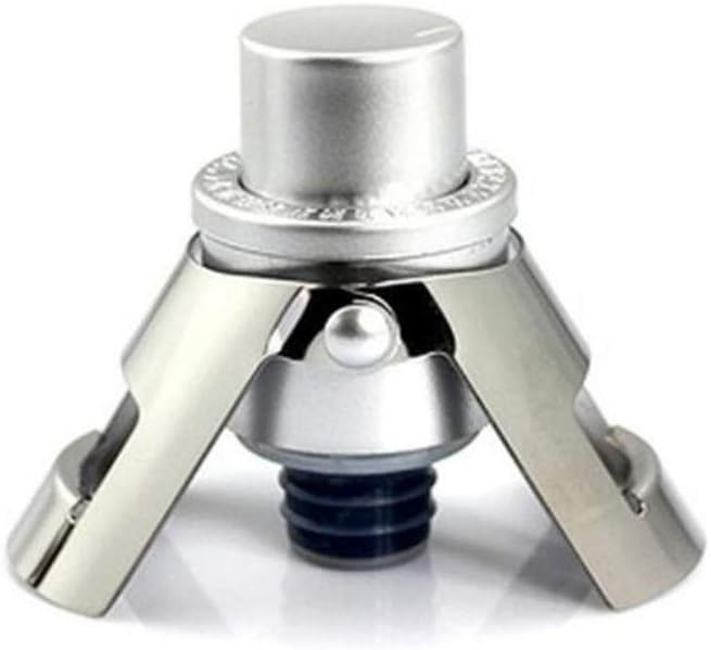 New Wine Champagne Cap 304 Stainless Steel Champagne Portable Cork Holding Machine Bar Cork of Wine Sparkling Wine Champagne Cap(Black)
