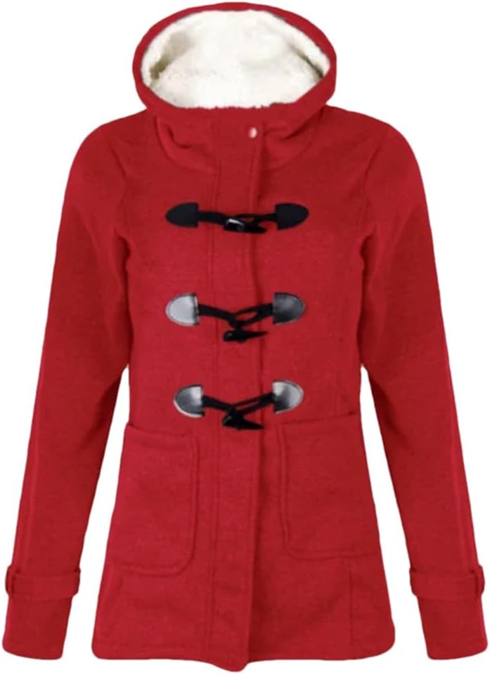 Women's Trench Coat Zipper Hooded Coat Women's Long Trench Coat Button Coat