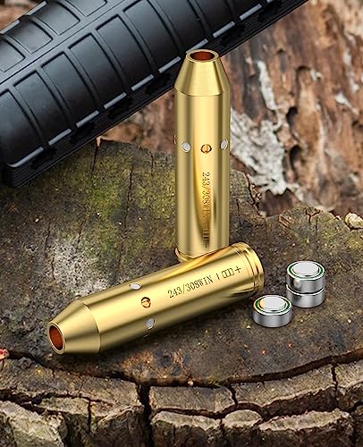 Image of CVLIFE Bore Sight Laser 223 5.56mm /9mm /.243.308 /12Gauge /7.62x39mm /.45acp Red Laser Bore Sighter with Batteries