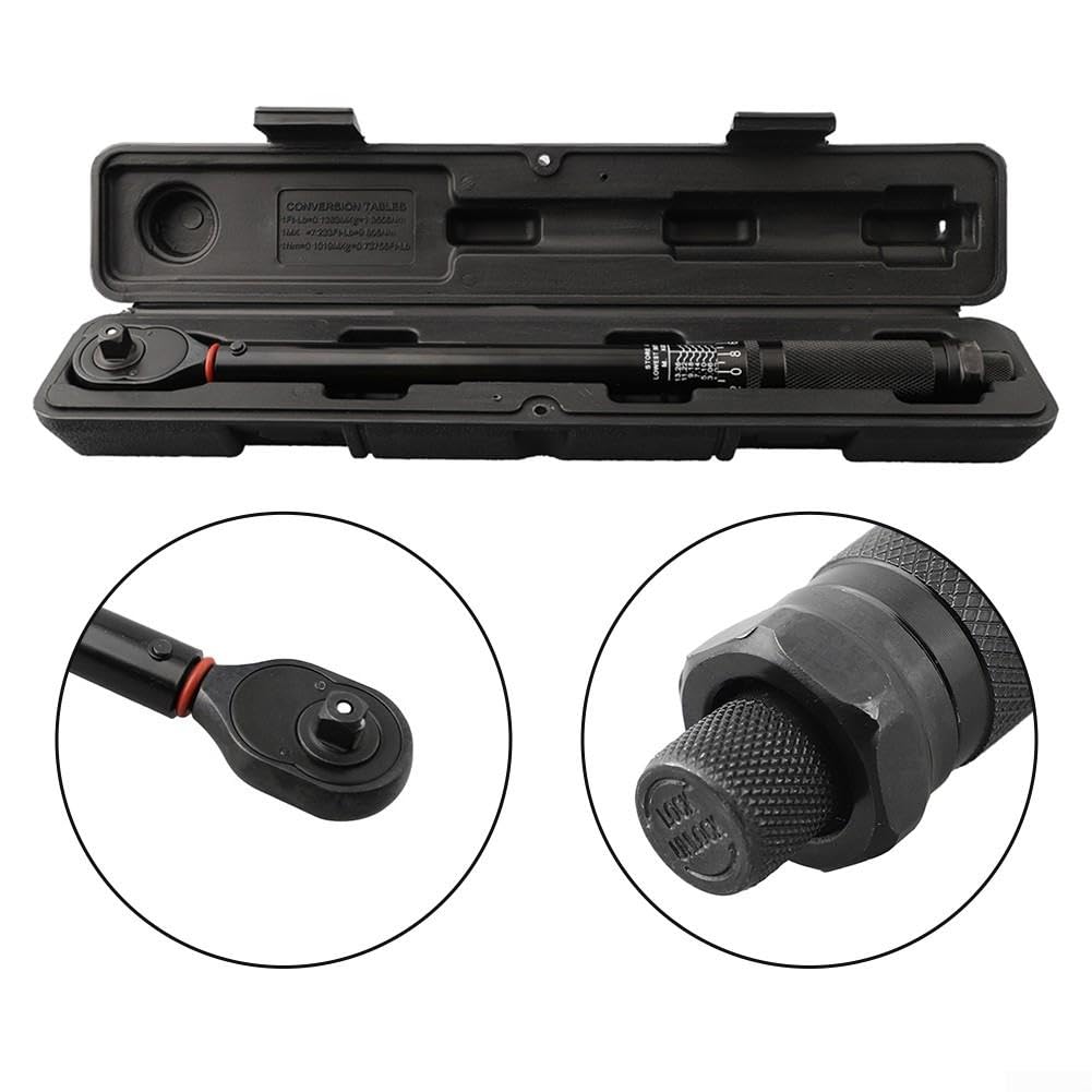 Chiave Dinamometrica 1/4" 3-33Nm Click con Scatto Sonoro per Bici e per moto - Set Manutenzione Auto con Valigetta Rigida(1/2Inch)