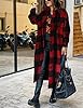 UANEO Plaid Coat Women Button Down Long Plaid Jack... #1