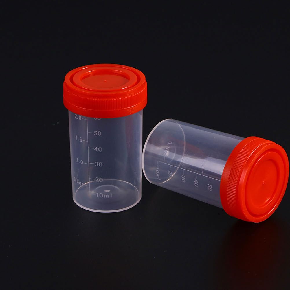 SOLUSTRE Contenedores De Plástico 25 Uds Taza De Muestreo Taza De Orina Recipientes De Plástico Tazas De Recolección De Muestras De Orina Taza De Medición Contenedor De Orina