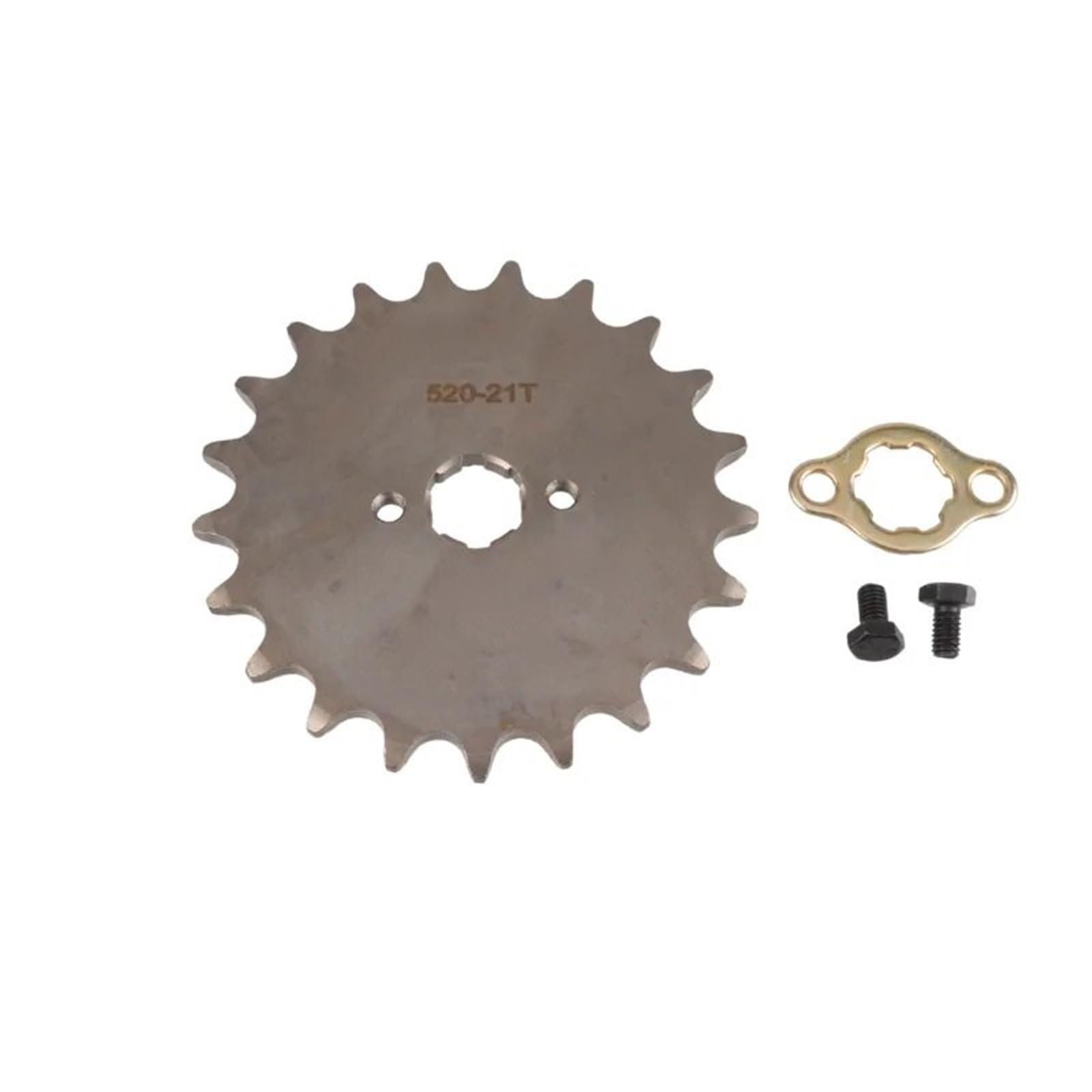 EJUOYO Chain Sprocket 520-20mm 10T 11T 12T 13T 14T 15T 16T 18T 19T 20T 21T 22T Tooth Front Engine Sprocket Chain(520-20MM-21T)
