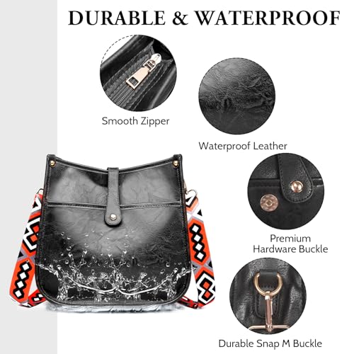 Kaket Leather Crossbody Bags for Women, Trendy Vegan Crossbody Purse, Women's Shoulder Bag with Adjustable Strap4