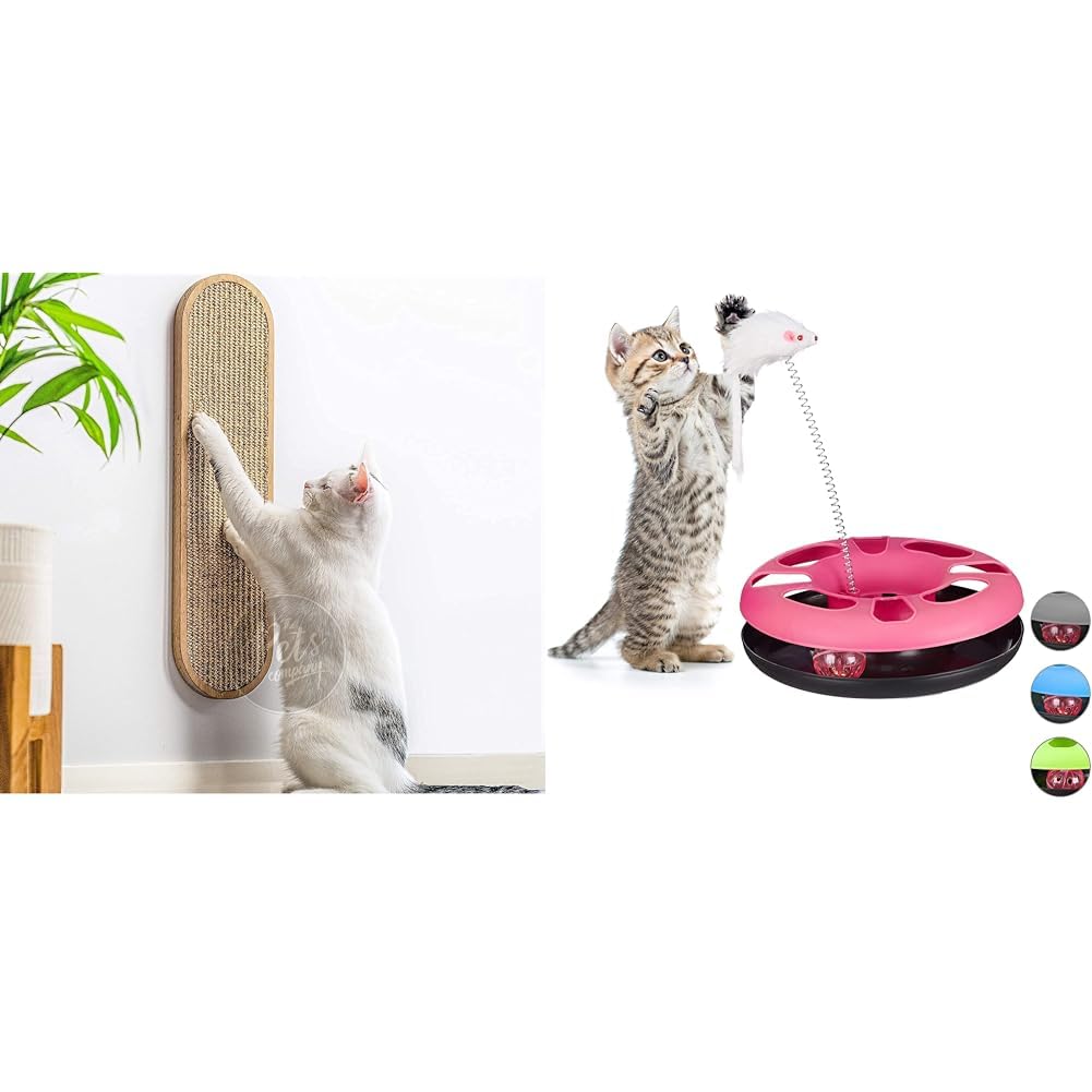 The Pets Company Sisal Wall Cat Scratcher Kitty Wall Hanging Scratch Pad with Natural Catnip & The Pets Company Catch The Mouse & Ball Cat Toy, Interactive, Training, Activity Toy for Cats & Kittens (B0CRVSWPR1) Amazon Price History, Amazon Price Tracker