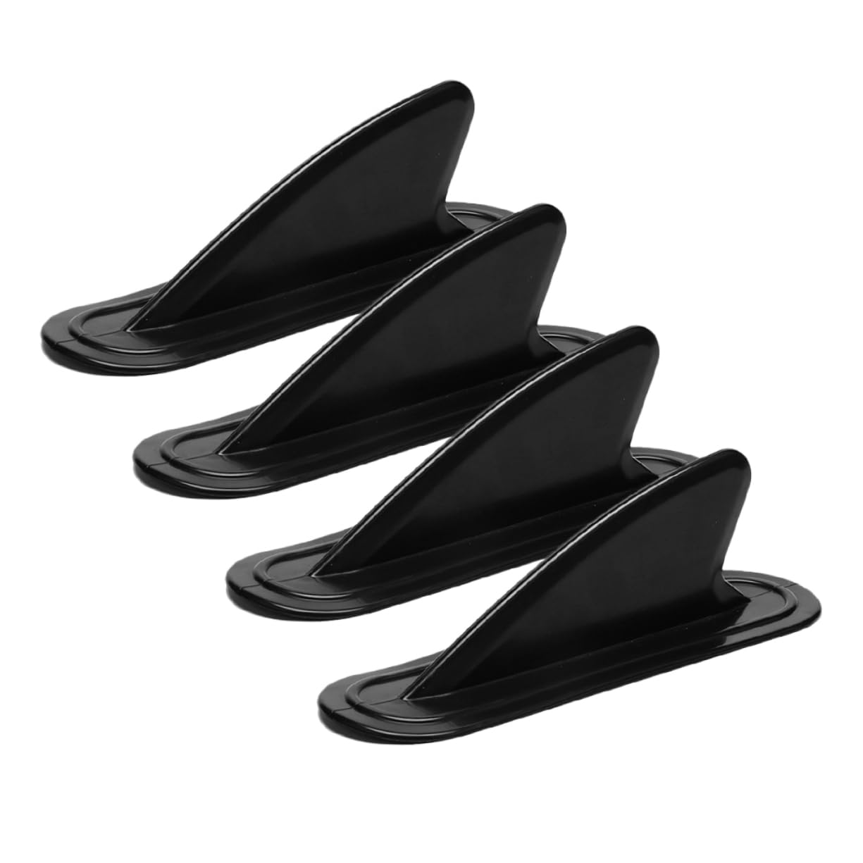 LIOOBO 4pcs Small Fish Fin Small Tail Fin Surfboard Surfing Replacement Paddleboard Stabilizers for Fiberglass Plus Paddle Board Fin Paddle Water Divider Water Stabilizer Black