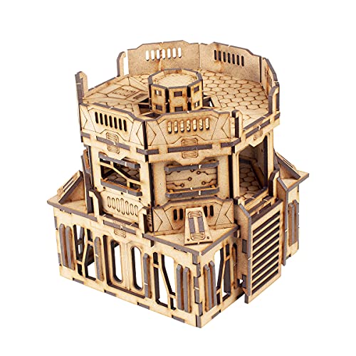 TTCombat Octo Pod Tower - Modularer Sci-Fi Turm für 28-32 mm Miniaturen, geeignet für 14+, unlackiert, erfordert Montage, 1 Stück